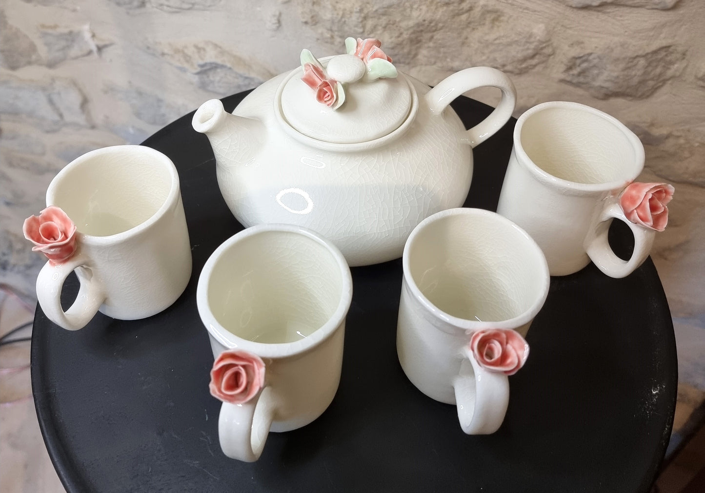 Théière fleur porcelaine 002