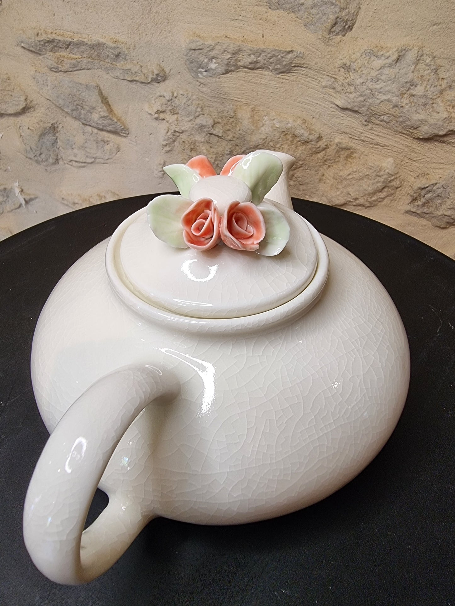 Théière fleur porcelaine 002