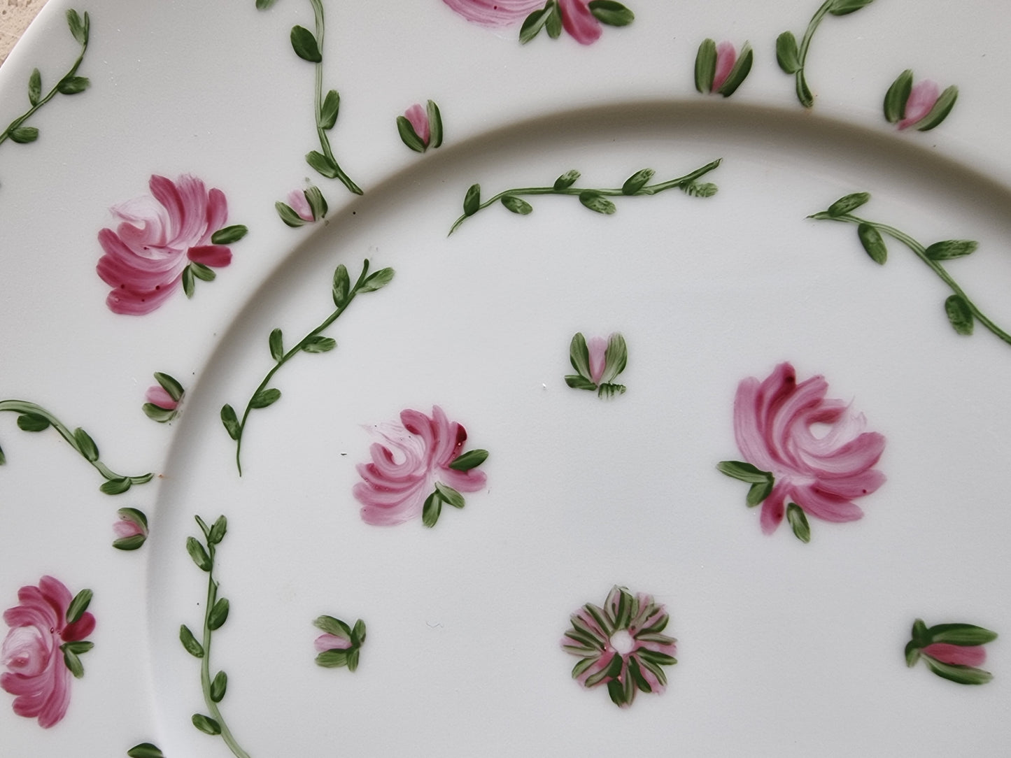 Décor peint à la main assiette 001