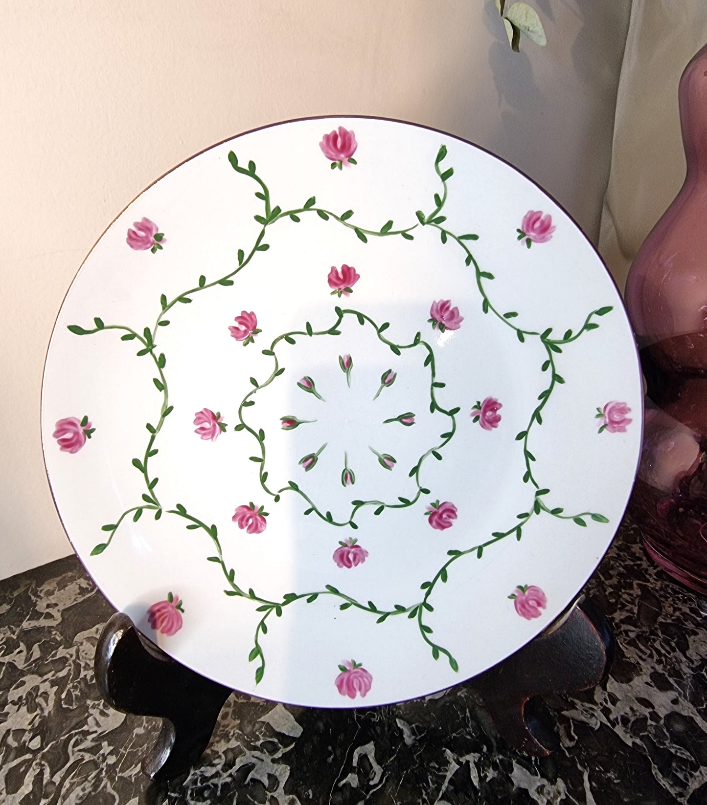 Décor peint à la main assiette 002