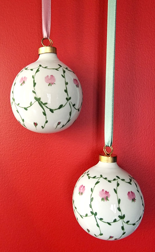 Décor peint à la main boule de noël 001