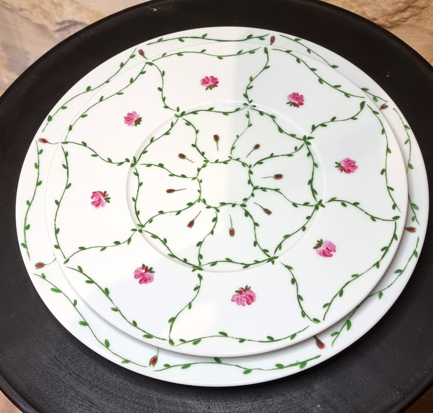 Décor peint à la main assiette 003