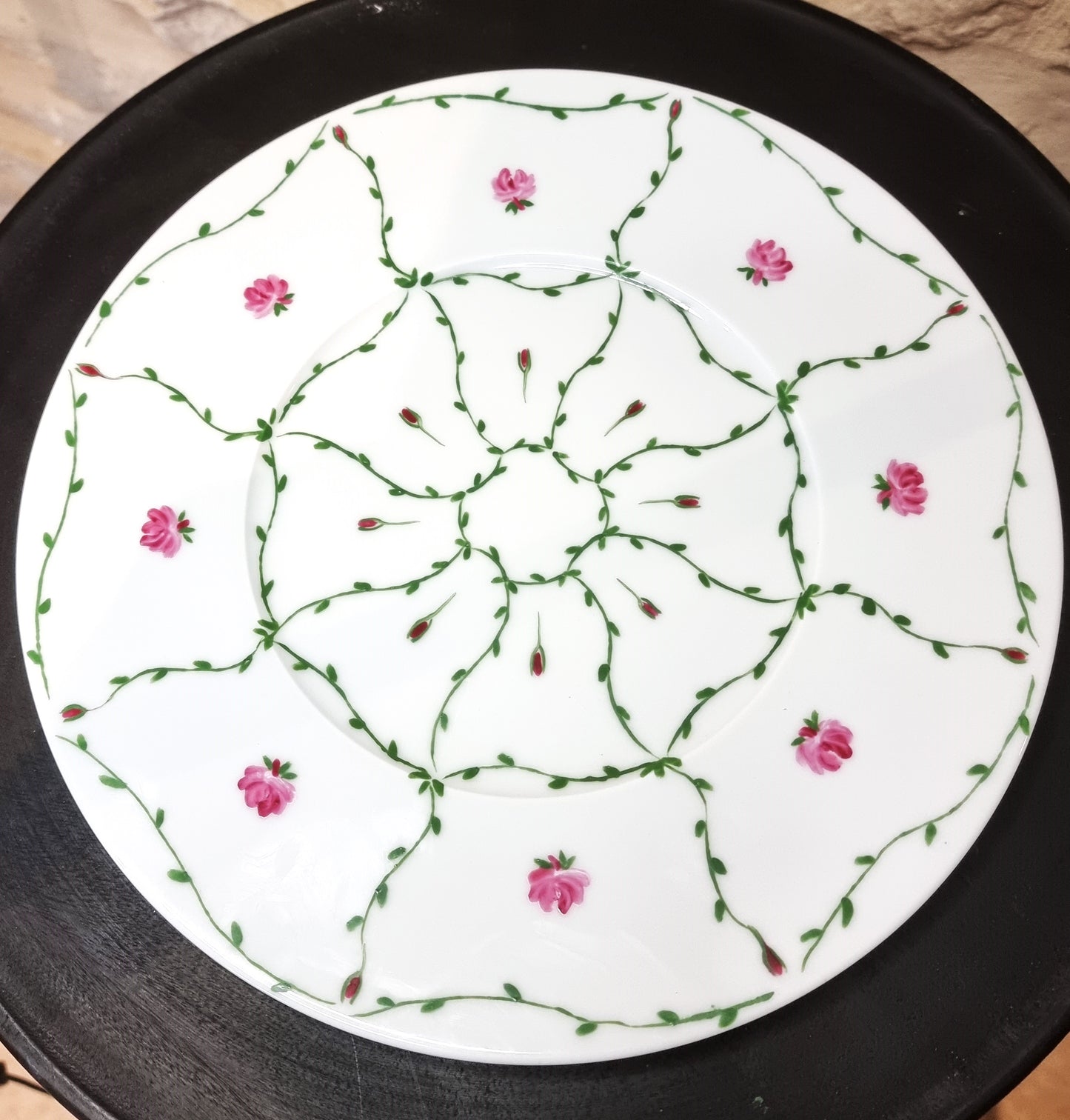 Décor peint à la main assiette 003