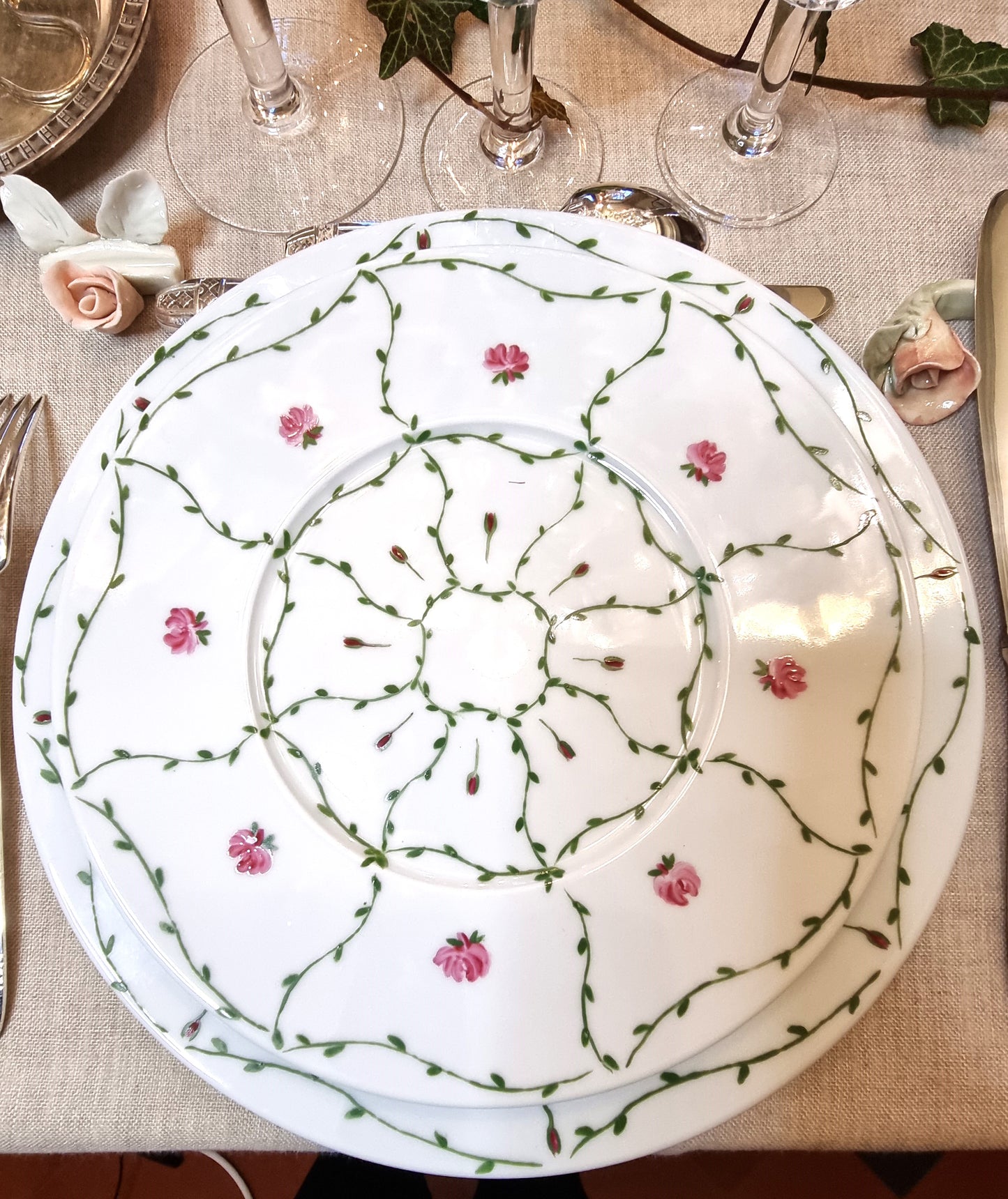 Décor peint à la main assiette 003