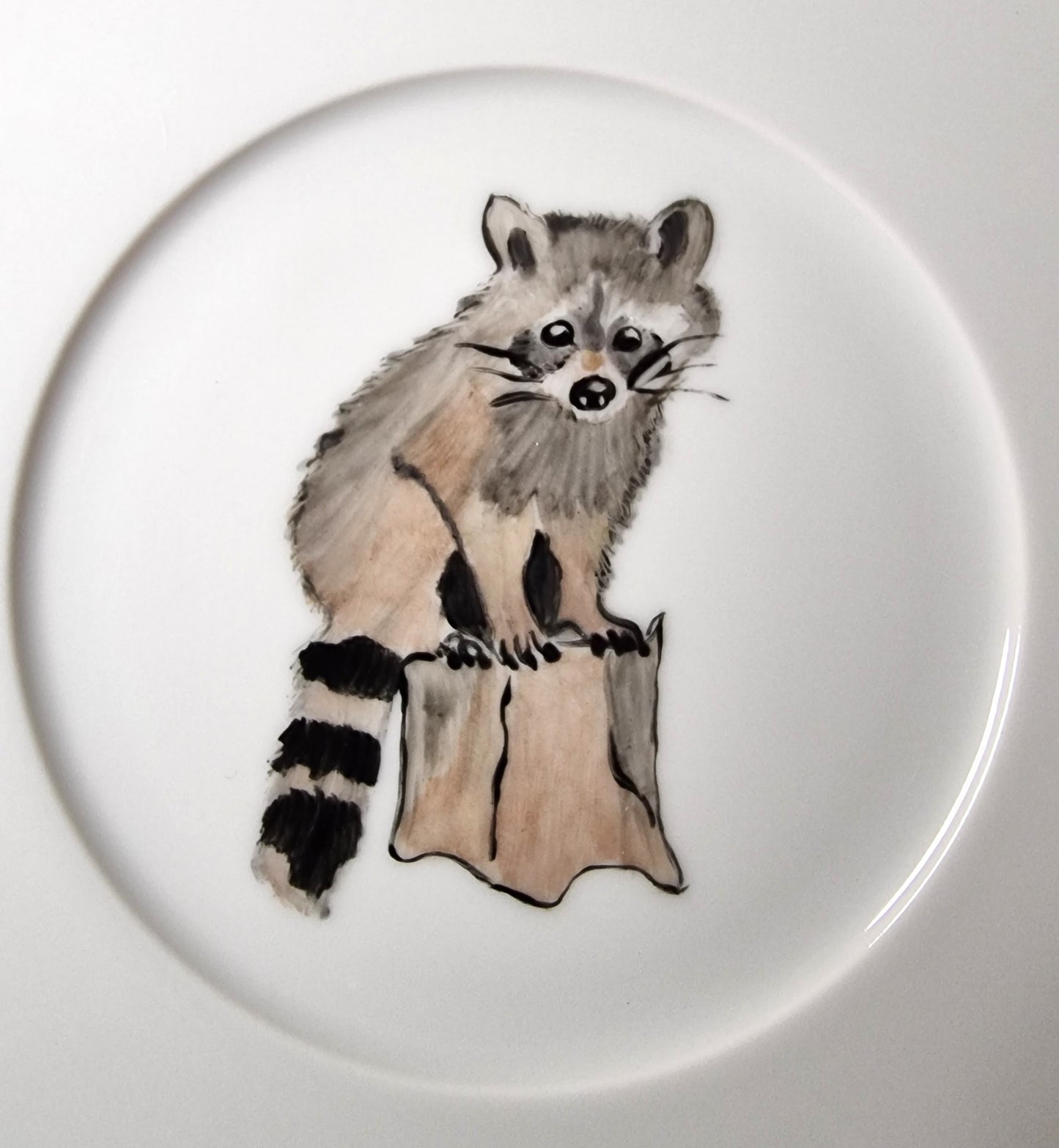 Décor peint à la main assiette 008