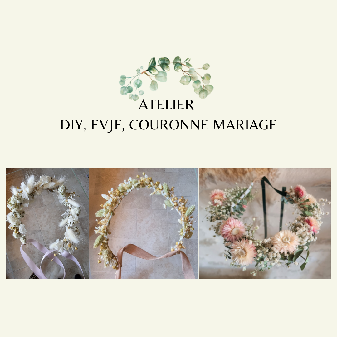 Nouveau les ateliers DIY EVJF Couronnes de la Mariée et des Demoiselles d'Honneur