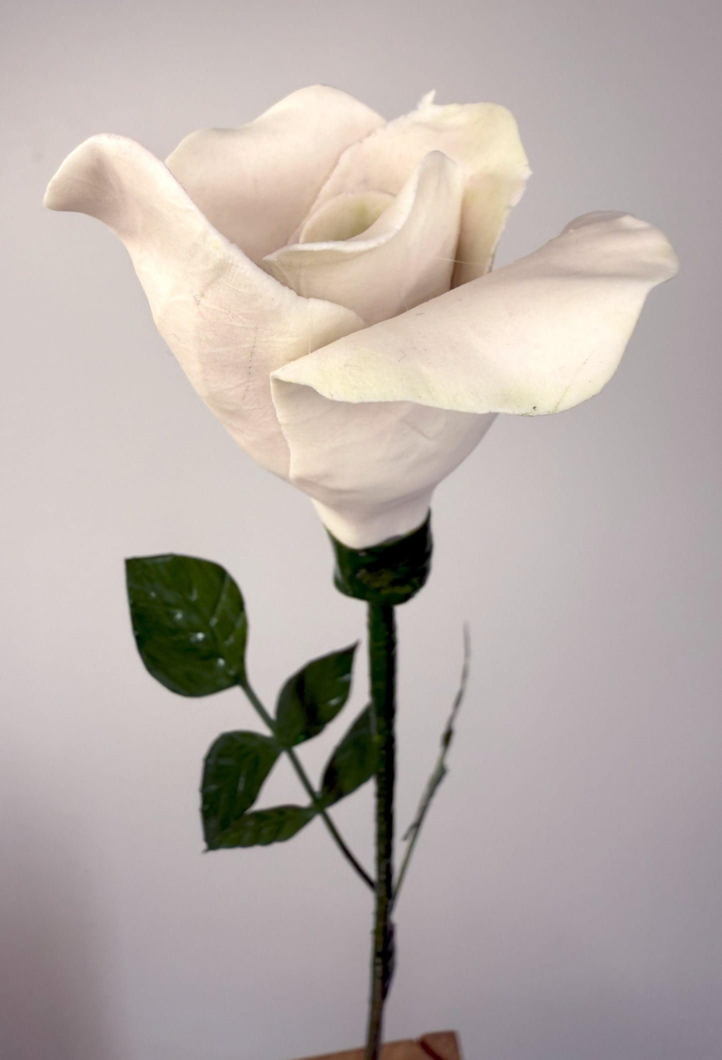 Tige de petite rose en biscuit de porcelaine rose, PRO-37/66-0-1-T