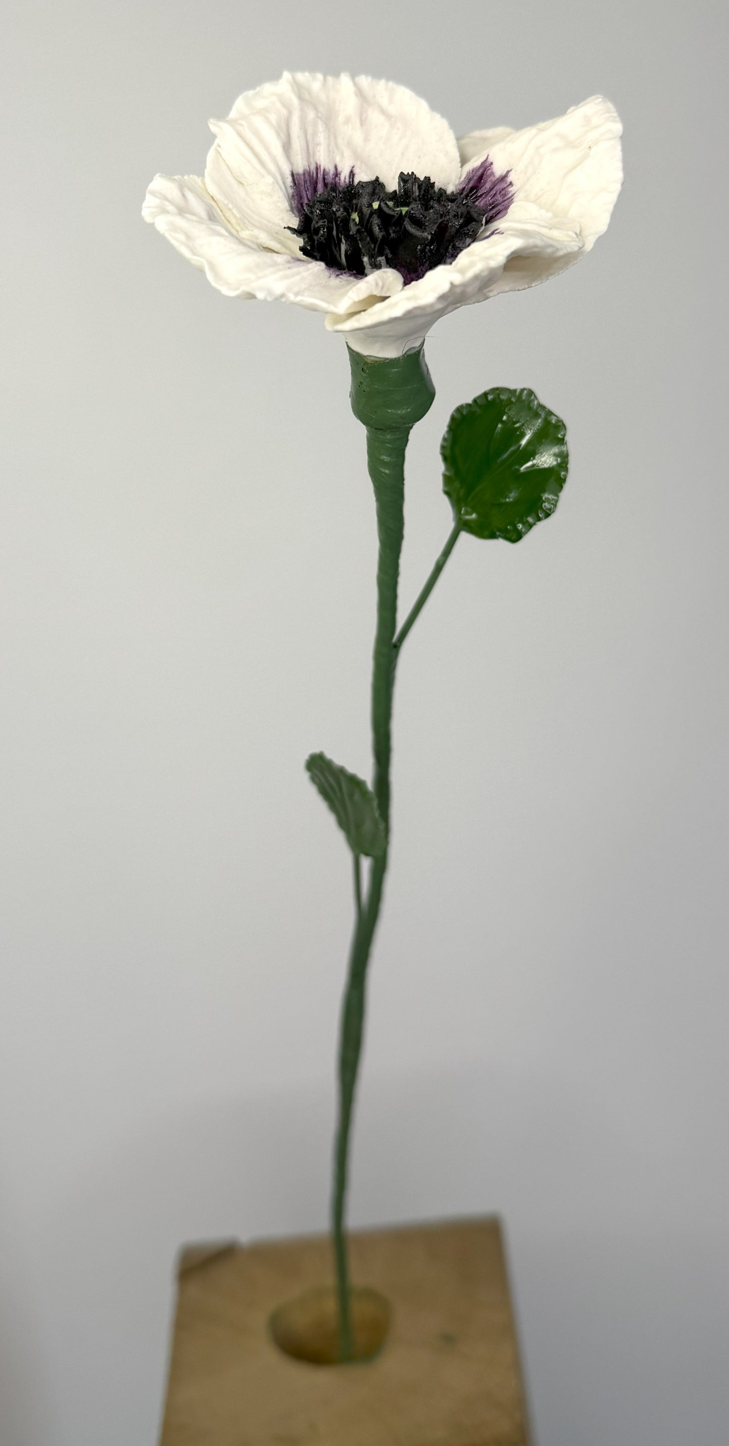 Small poppy stem in pink porcelain bisque, PP-33/94/66/139-0-1-T