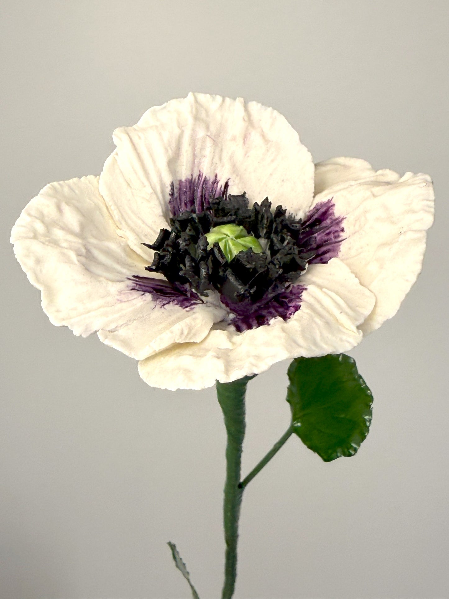 Small poppy stem in pink porcelain bisque, PP-33/94/66/139-0-1-T