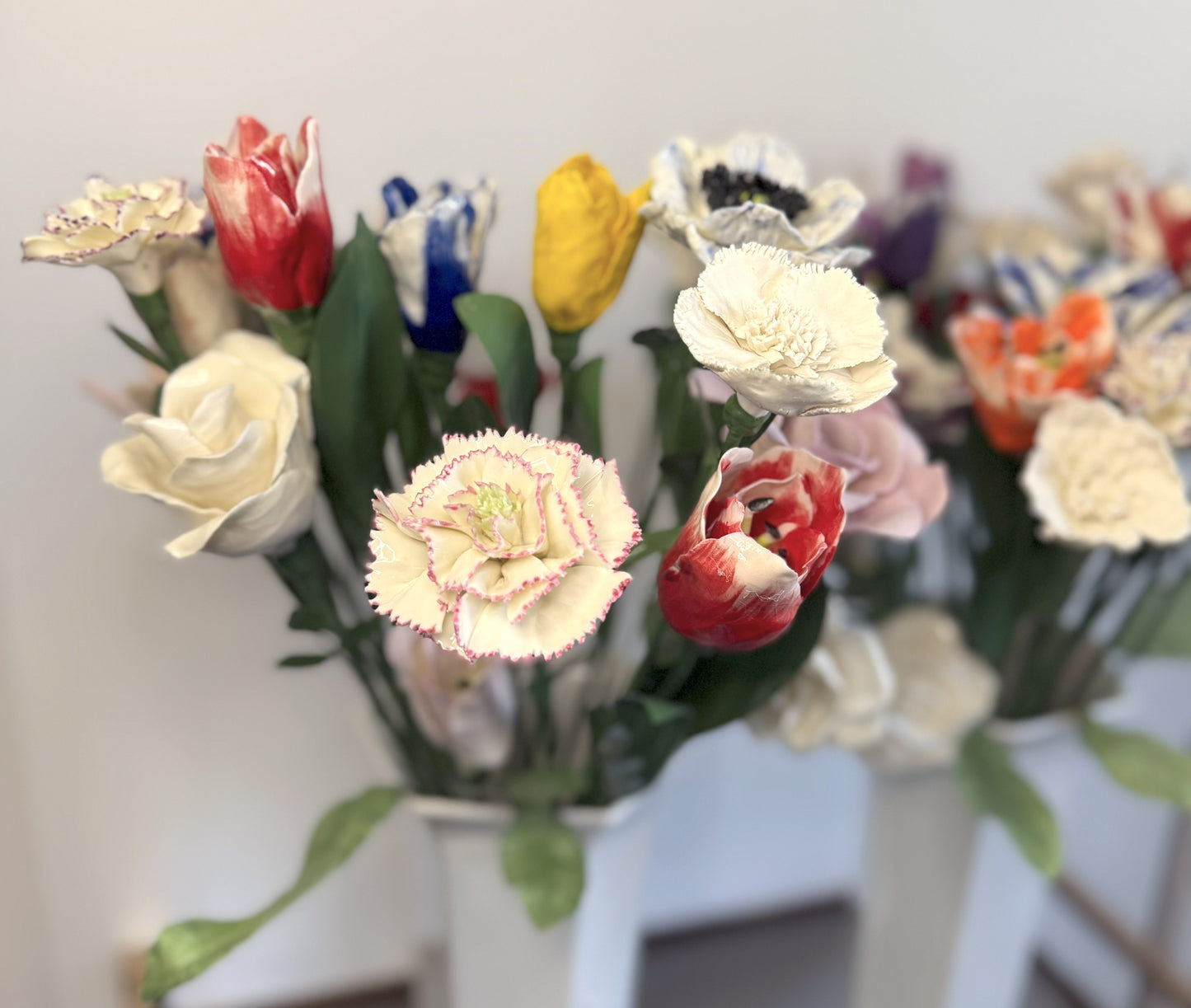 Bouquet de fleurs en porcelaine