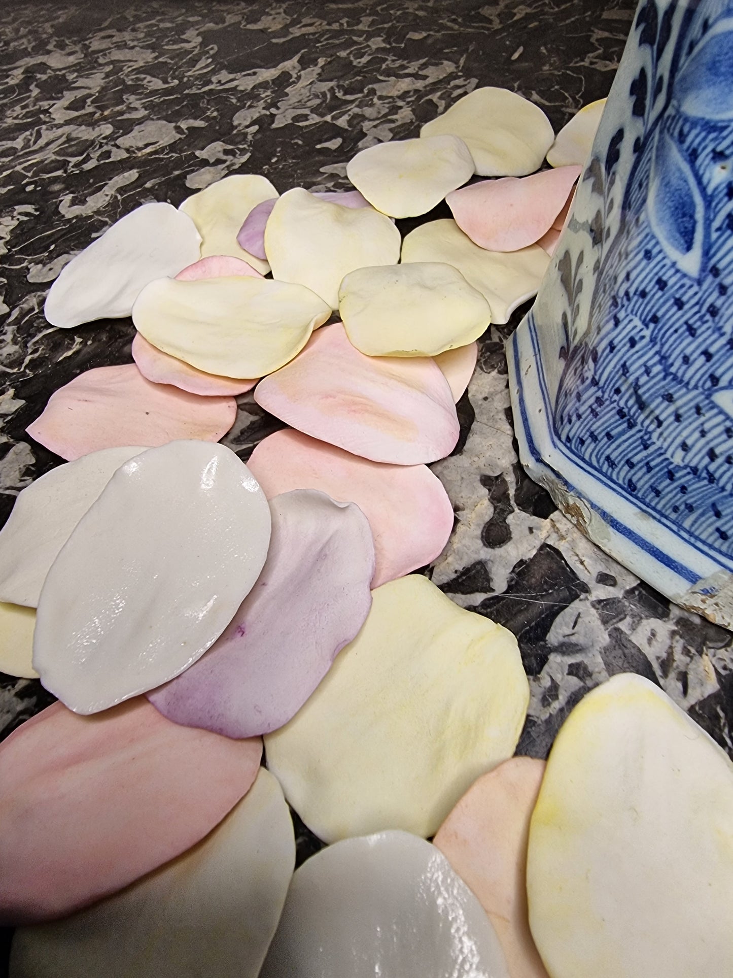 Porcelain rose petals